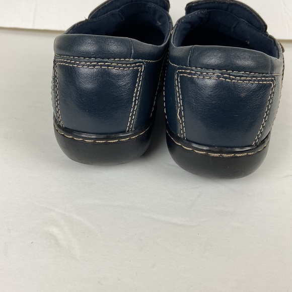 Clarks Blue Slip on Loafers Size 8.5 - Picture 11 of 12